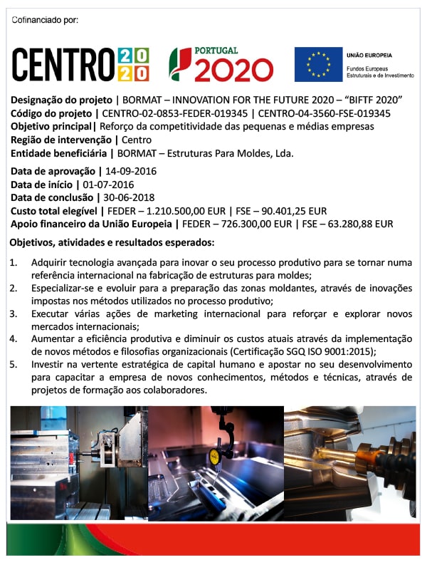 Project sheet in portuguese language